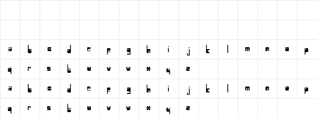 Quick Ball Tro Regular  glyph index