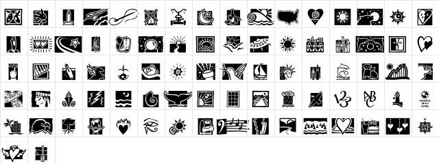 DF Connectivities ITC Regular  glyph index