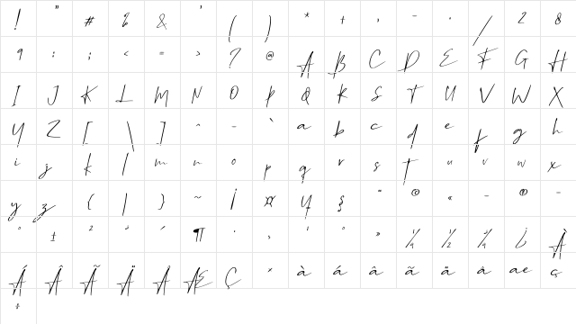 High Billion 2 Italic  glyph index