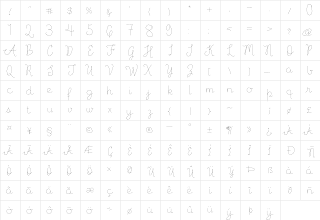 Fillpattern Hairline  glyph index