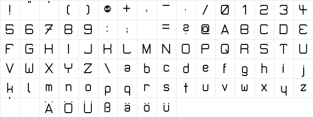 MicroMieps Diet Regular  glyph index