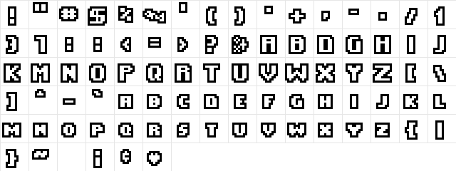 EaseOfUseOutline Medium  glyph index