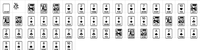 Linotype Game Pi Regular  glyph index