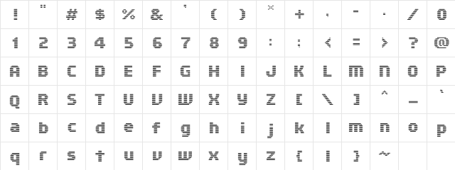 Cardew Six Rounded  glyph index