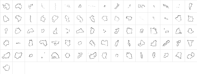 Mini Pics Global S Cutout  glyph index