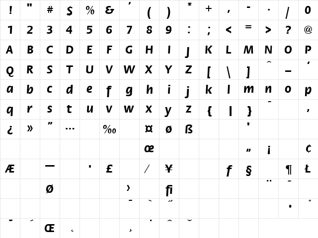 Holy Houses 9 Regular  glyph index