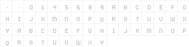 Comodot Round Bottom  glyph index