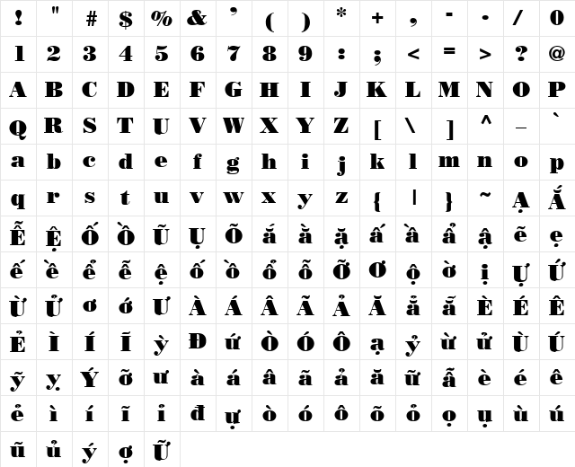 VI Le Chi Normal  glyph index