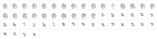 KG ANGEL3 Regular  glyph index