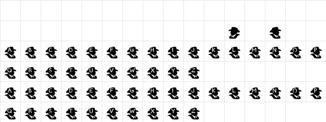 Dominic Regular  glyph index