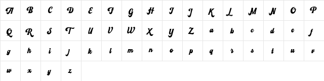 Relieve Demo Regular  glyph index