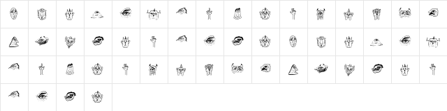 Messe Regular  glyph index