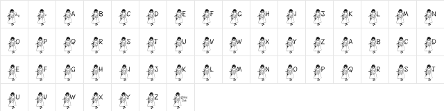 FL Flower Girl Regular  glyph index