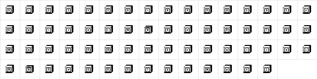 Boxes Extravagant Regular  glyph index