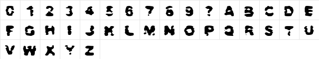 Poop Regular  glyph index