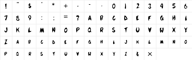 Jupiter Regular  glyph index