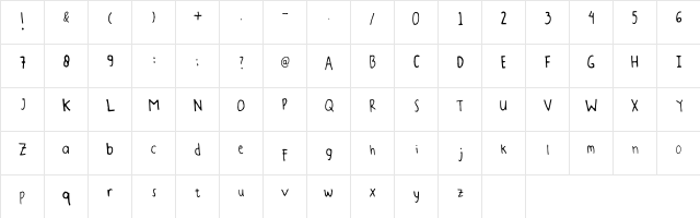 Rayssa Regular  glyph index