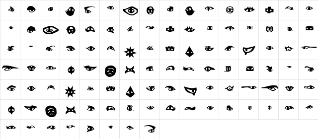 LaStephanieBlueEyes Medium  glyph index