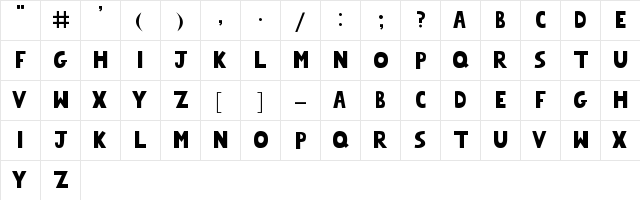 Chunk Regular  glyph index