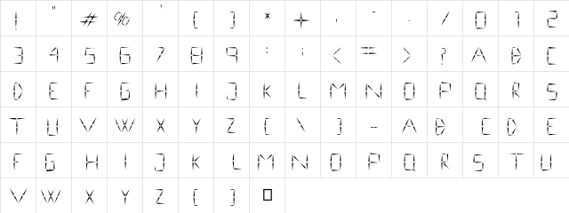 nineveh regular-1.0  glyph index