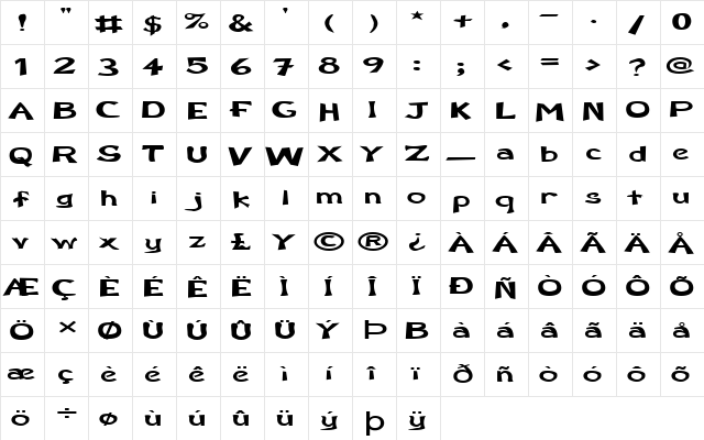 FZ BASIC 12  EX Normal  glyph index