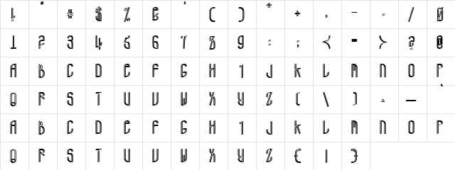 Ville Regular  glyph index