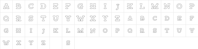 Tigreal Free Outline Regular  glyph index