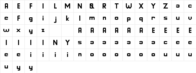 Goldin FinanceDEMO Regular  glyph index