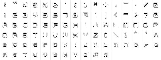 Chintzy CPU Shadow (BRK) Regular  glyph index