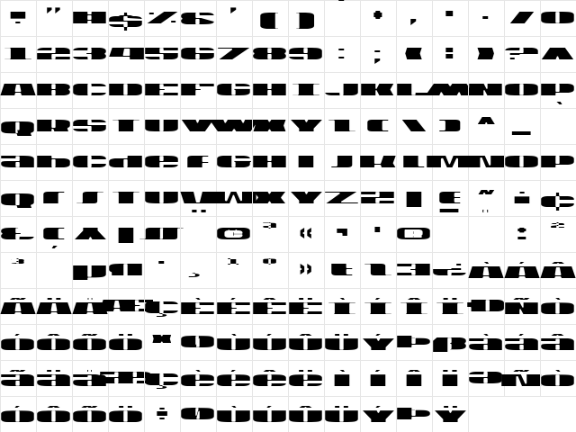 U.S.A. Light Light  glyph index