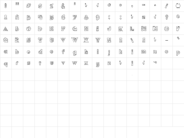 CK Fish Fun Regular  glyph index