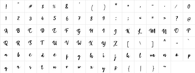 a Alam Raya Regular  glyph index