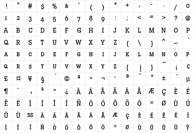 LubalinGraphMdCdSCITC Medium  glyph index