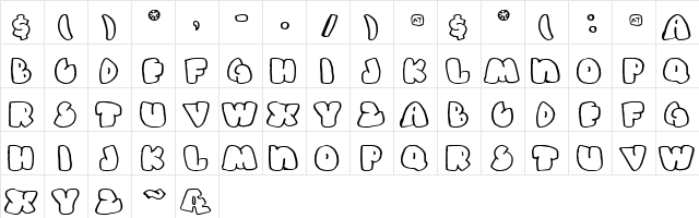 Gas Huffer Phat Regular  glyph index