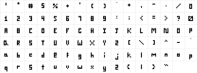 Horns Regular  glyph index