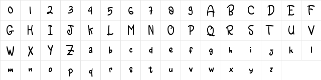 ANGRY MONSTA Regular  glyph index