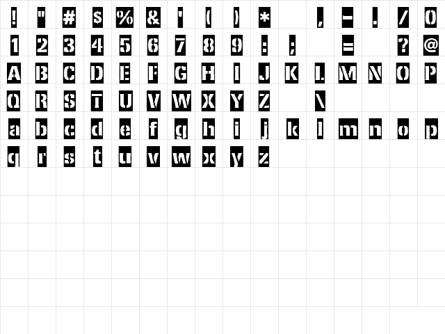 2Peas Frazzled Stencil Negative 2Peas Frazzled Stencil Negative  glyph index