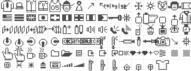 Dotto Too  glyph index