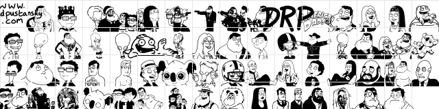 American Dad Good Morning USA Regular  glyph index