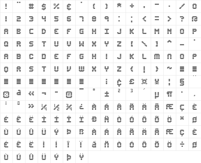 Edit Undo Line BRK Regular  glyph index