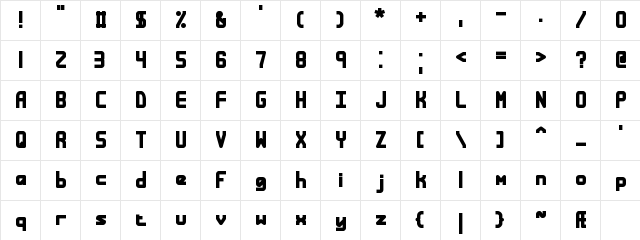 Bandwidth Bandless BRK Regular  glyph index
