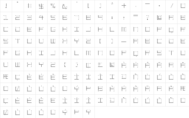 Amaya Technical Sharp Regular  glyph index