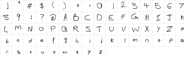New Regular  glyph index