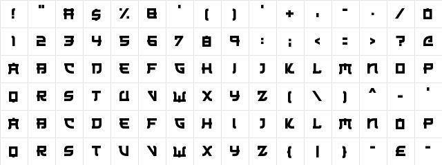 Japanese 3017 Regular  glyph index