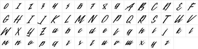 Mrentha Reguler  glyph index