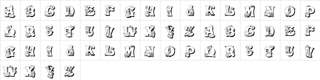 Kitchen Kapers II Regular  glyph index