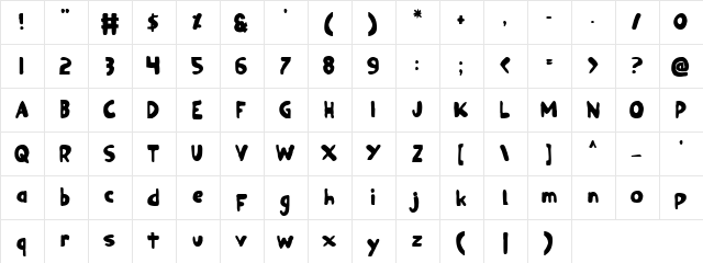Ozymandias Bold Bold  glyph index
