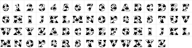 LMS Oh Canada Regular  glyph index