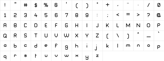 Kasprowich Warn Regular  glyph index