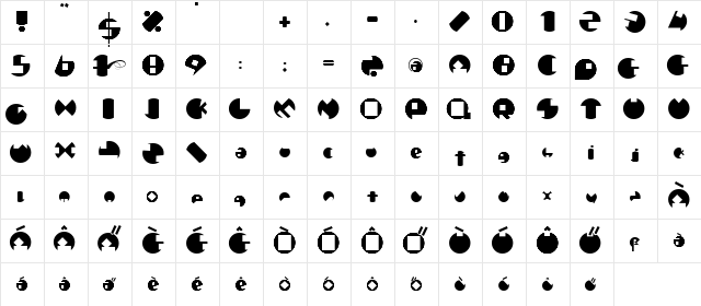 dmf studio  deins Regular  glyph index
